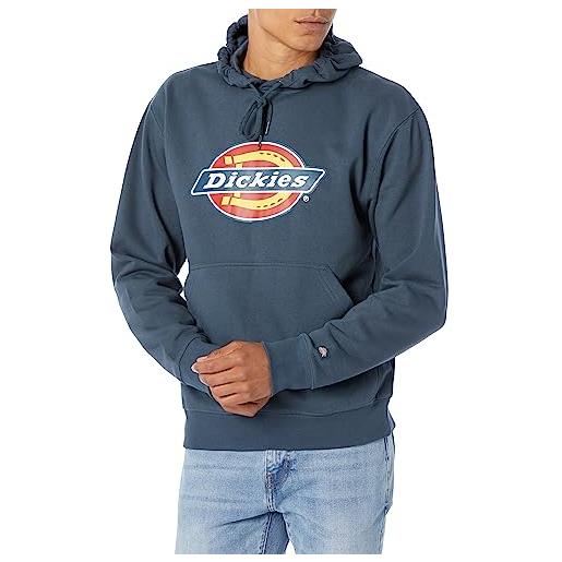 Dickies felpa con cappuccio da uomo con logo tricolore idrorepellente, blu airforce, medium