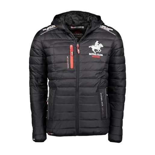 Geographical Norway brick black gtx men 068 black (wy6357h/gn-noir) - giacca invernale da uomo con cappuccio, colore nero, fodera in pile, calda e confortevole, nero , 7xl