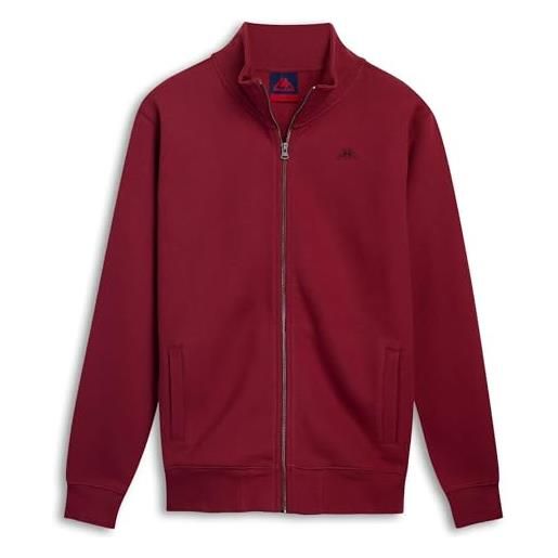 Kappa - felpa con zip, uomo, verde, cotone, lifestyle. Aragon brushed, taglia: l