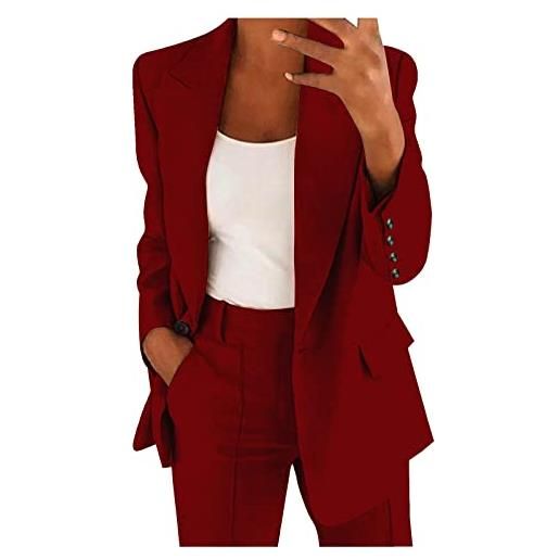Generico completo donna elegante tailleur blazer completa completo tailleur pantaloni e giacca taglie forti da cerimonia tailleur pantalone estivo curvy ufficio e lavoro tuta