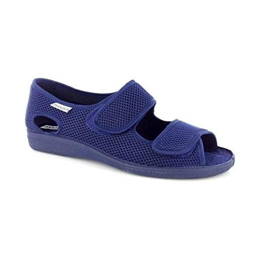EMANUELA 980 pantofola sandalo uomo strappo blu 47