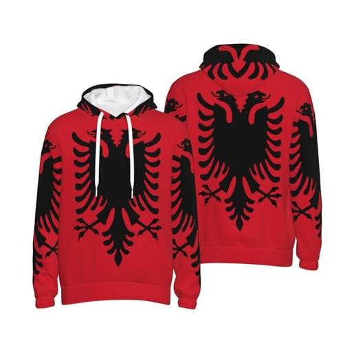 Generic albania bandiera felpa con cappuccio da uomo felpa con cappuccio casual maglia top divertente stampata felpe con coulisse pullover con tasche taglia s a 4xl
