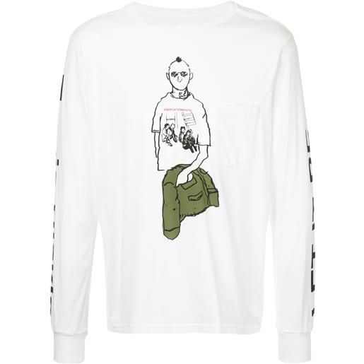 Takahiromiyashita The Soloist t-shirt a manica lunga - bianco