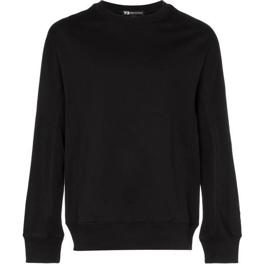 Y-3 felpa a girocollo - nero