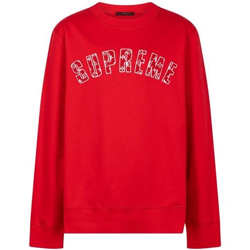 Supreme arc logo sweatshirt "louis vuitton x Supreme" sweatshirt - rosso