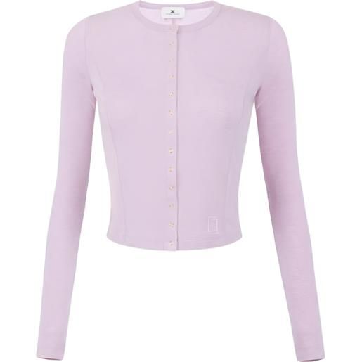 Elisabetta Franchi cardigan a maniche lunghe - viola
