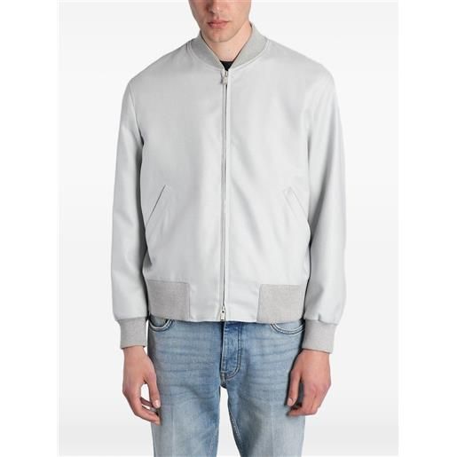 Lardini bomber con bordo a coste - grigio
