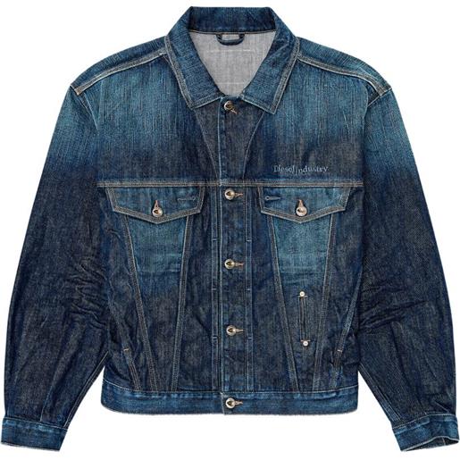 Diesel giacca denim d-denver-cl - blu