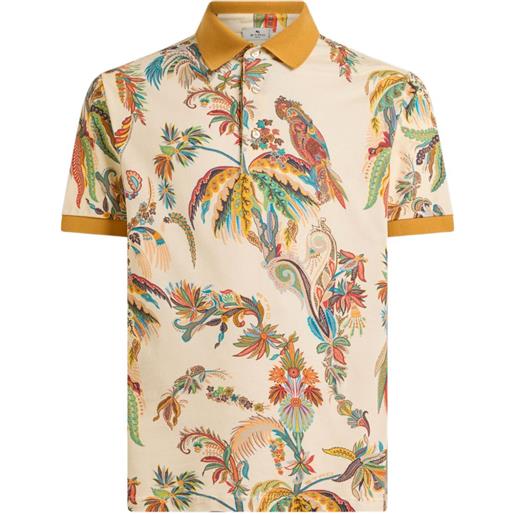ETRO polo con stampa - giallo