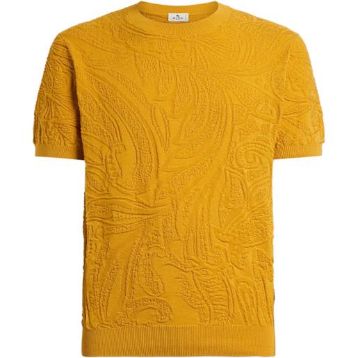 ETRO t-shirt con stampa paisley - giallo
