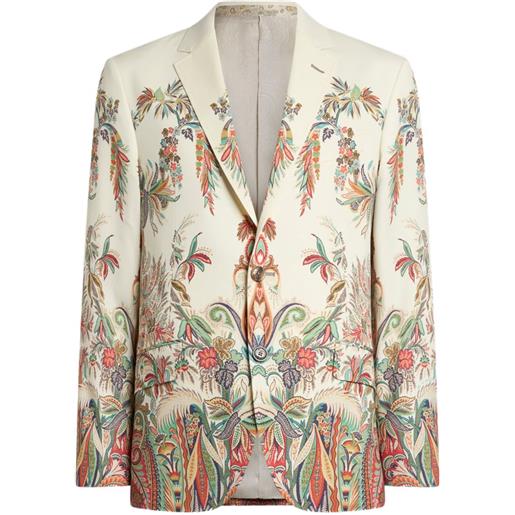 ETRO blazer monopetto a fiori - toni neutri