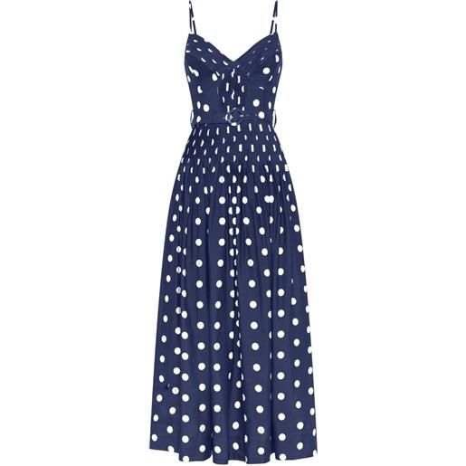 Nicholas abito mireille - navy polka-dot - blu