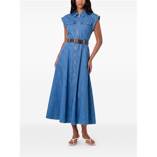 Nicholas abito midi trisha con cintura - blu