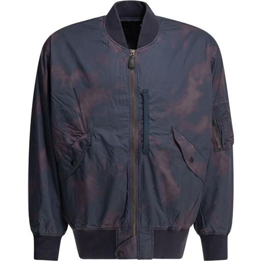 BEAMS PLUS bomber mil flight con fantasia tie-dye - blu