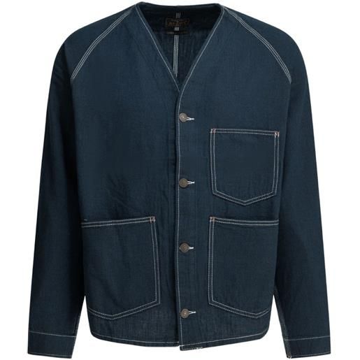 BEAMS PLUS giacca con cuciture a contrasto - blu