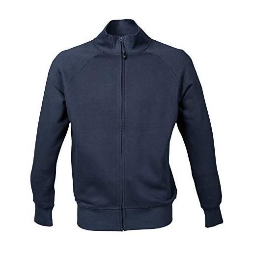JRC 993124 malesia man felpa da uomo misto cotone poliestere chiusura zip lunga tasche laterali blu navy (l)