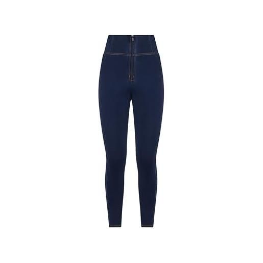FREDDY - jeggings push up wr. Up® curvy vita alta con zip gamba skinny, donna, denim scuro, large