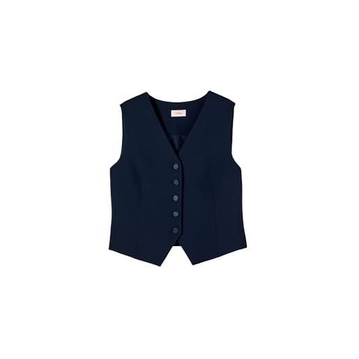 Oltre: gilet in tessuto crêpe blu. 48 stagione primavera estate 2026. . 