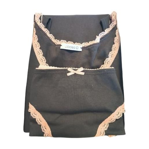 JADEA completino canotta e slip con ricamo chic (standard, l, 4551 silver)