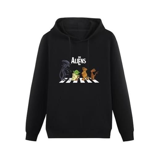 TANYOUPIN evolution of aliens crossing the road funny novelty hoodys hoodie top adults kids black l