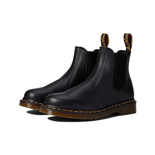 Dr. Martens 2976 smooth chelsea, anfibi unisex adulto, black nappa, 43 eu