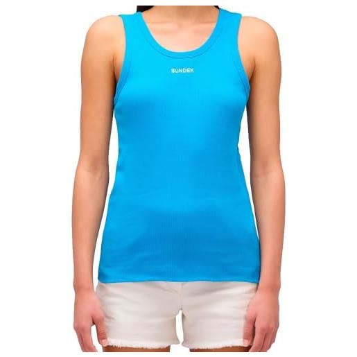 SUNDEK ribbed with embroidered logo sleeveless t-shirt m