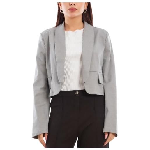 Toocool coprispalle donna bolero corto elegante giacca cerimonia vb-85678 [grigio, s/m]