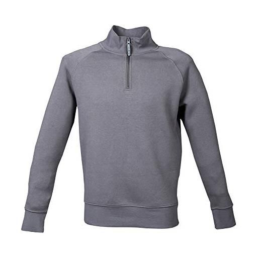 JRC 993162 kioto man felpa da uomo misto cotone poliestere collo a lupetto chiusura zip corta grigio (xxl)
