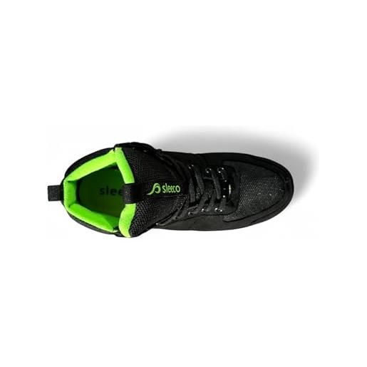 sleeco - pantofole eleganti in stile jordan sneaker (unisex) per uomo e donna - sneaker da interno moderne e comode (revo 1, revo 2 e novo), nero , 43 eu