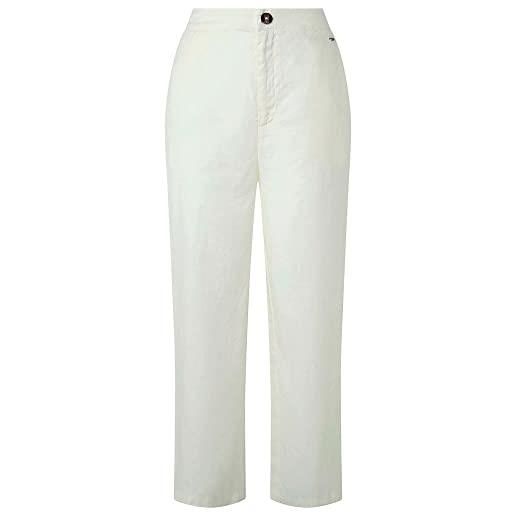 Pepe Jeans cailin, pantaloni donna, bianco (mousse), xs