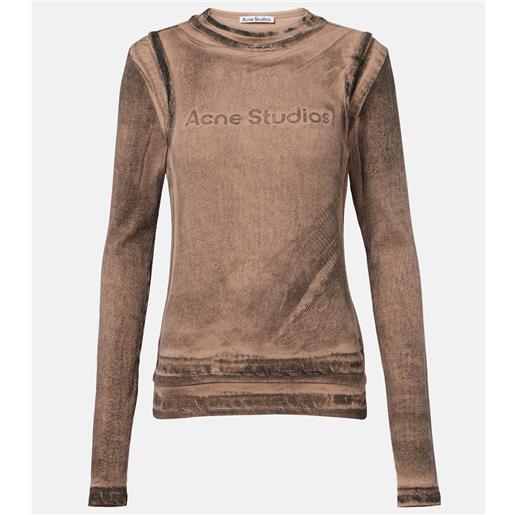 Acne Studios t-shirt in misto cotone con stampa