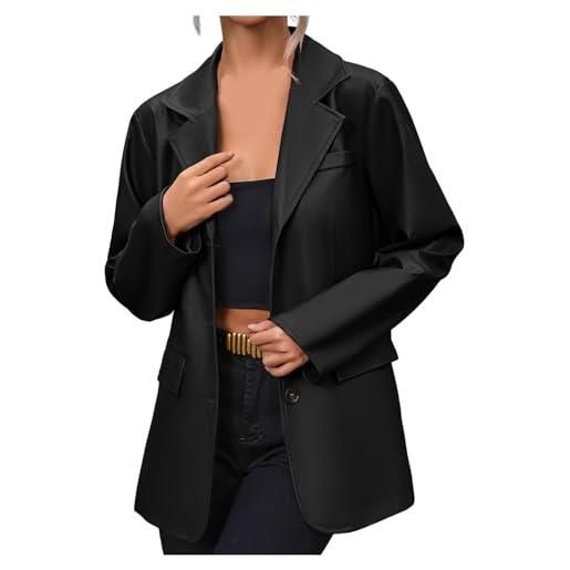 Luadnysin giubbino pelle donna giubbotto pelle donna di trench primaverile corto giacca invernale similpelle bomber leggero giacche autunnali estivo elegante leggera mezza stagione xxl primavera primaverili
