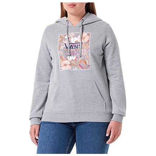 Vans felpa con cappuccio floreale, grigio erica, xxs donna