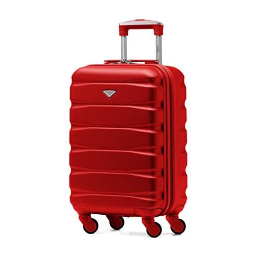 FLYMAX Valigia Bagaglio A Mano 4 Ruote – 55x35x20, Leggera 35L Con Lucchetto (Cabin Large)