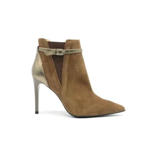 Nero Giardini i205571de tronchetti donna in camoscio e vernice - malto 36.5 eu