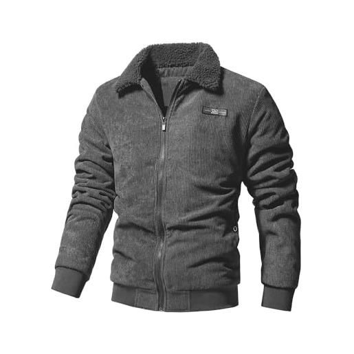 Generic giacca uomo slim invernale giacca con spalline uomo giacca di jeans con cintura gilet in lana da uomo giubbotti invernali pelle uomo cardigan con pelo giacche pesanti uomo cappotto cammello
