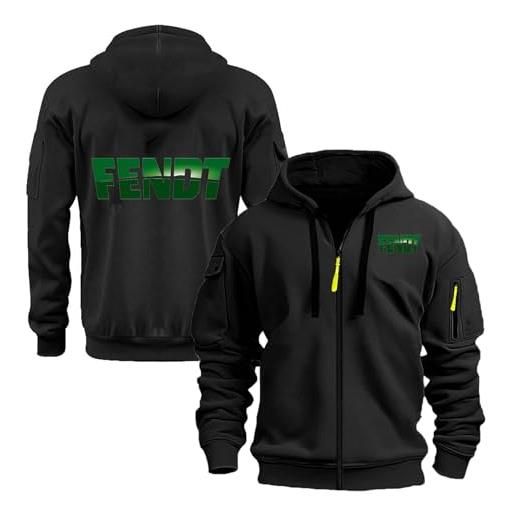 TUIAIFA felpa con cappuccio e zip da uomo for fendt, felpa con cappuccio in pile, manica lunga, calda felpa con cappuccio autunnale, casual, alla moda(b, m)