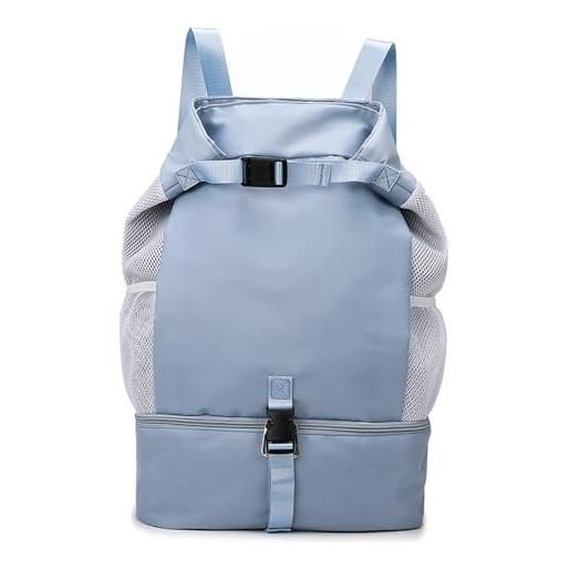 Vllcsla borse sportive donna nuoto piccolo zaino sportivo borsa palestra per donna con tasca bagnata e portascarpe, impermeabile nuoto weekend bag borsone da viaggio