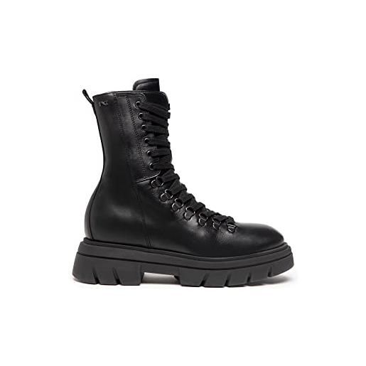 Nero Giardini i206087d anfibi donna in pelle - nero 39 eu