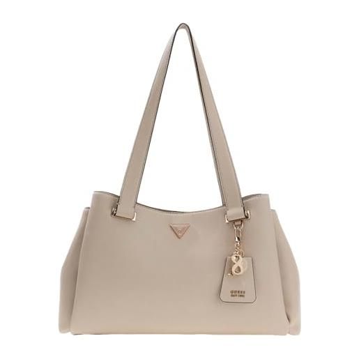 GUESS borsa a tracolla evie girlfriend carryall light taupe grigio talpa