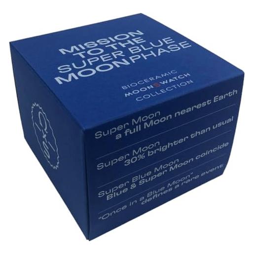 Swatch orologio da polso moonswatch omega x mission to the super blue moonphase