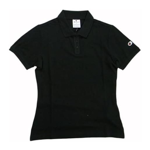Champion polo m/m light cotton pique donna cotone nero, xl