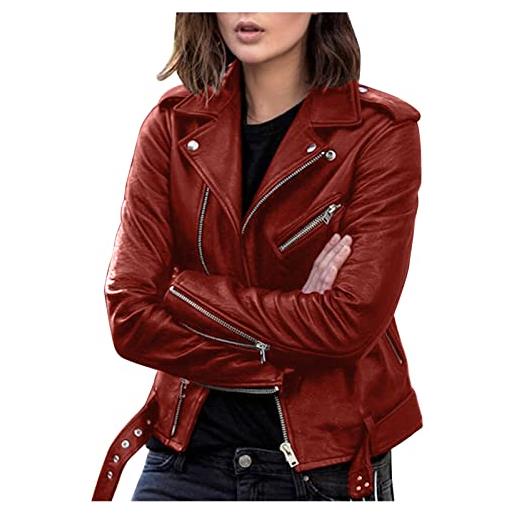 Luadnysin giacca di pelle donna giacca in pelle donna oversize giubotto primavera giacchetto primaverile neoprene similpelle giubbotto mezza stagione giacche giubbino primaverili lunga giubbotti bomber 5xl da
