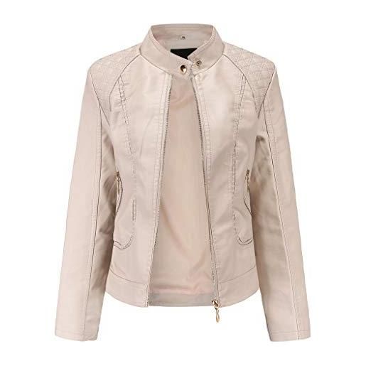 RYTEJFES giacca pelle donna giacca in pelle donna giubbino primaverile da similpelle bomber primavera giubbotto ecopelle corta leggera biker casual giacche giubbotti 3xl blazer cappotto giubbini primaverili