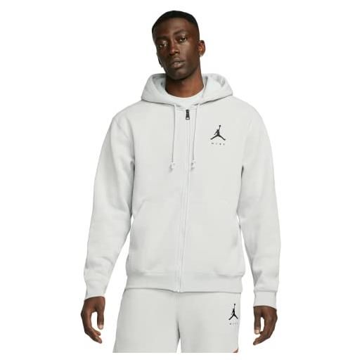 Nike air jordan jumpman 1998 finals giacca in pile con cappuccio, da uomo, taglia l, grigio nebbia/nero, l, nebbia grigia/nero, l