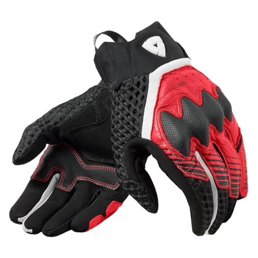 REV'IT! revit veloz guanti da moto, nero/rosso, m