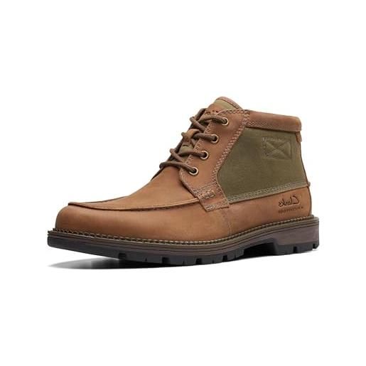 Clarks maplewalk moc oxford boot uomo, marrone combi, 8