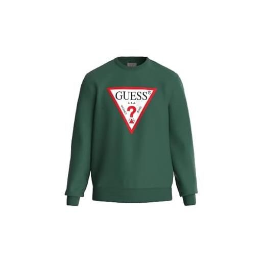 GUESS felpa logo triangolo girocollo maniche lunghe uomo m2yq37k6zs1-g8g5 m/verde