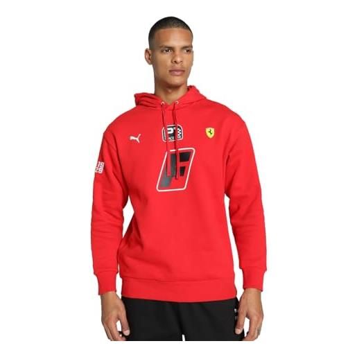 PUMA felpa con cappuccio scuderia ferrari race garage crew da uomo xl black