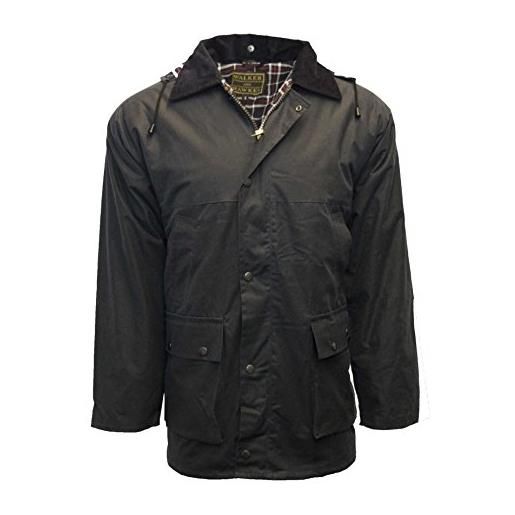 Walker and hawkes - giacca cerata da uomo, imbottita, da caccia, colore: blu marina, taglia 3x-large